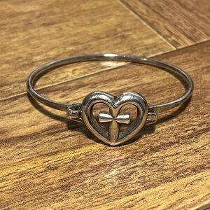 James Avery Heart Cross Hook On Bracelet